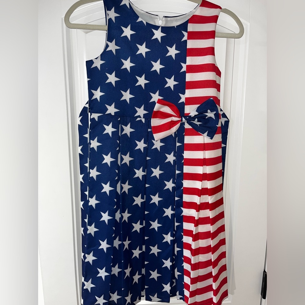 Little Girls American Flag Dress